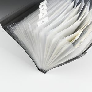 Organizador de archivos en expansión A4, patrón <span class=keywords><strong>diagonal</strong></span>, 13 bolsillos, pestañas de índice, cierre de banda elástica, cubierta de PP de 0,65mm, diseño moderno personalizado - Product Image 6