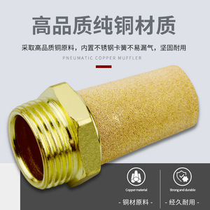 ตัวเก็บเสียงลม LiYuan รุ่น BSLPSVSLM 01 02 03 04 แบบหัวแบนทองแดง สำหรับเครื่องอัดอากาศ - Product Image 3