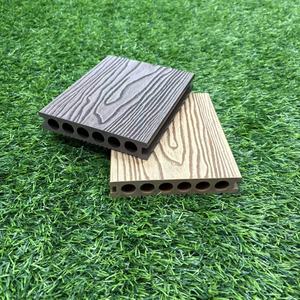 Tarima Exterior de WPC con Relieve 3D Moderno en Color Marrón Rojizo, con Núcleo Hueco Circular, para Jardín y <span class=keywords><strong>Patio</strong></span> - Product Image 5