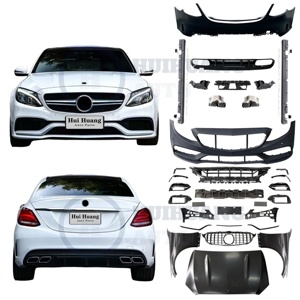 Kit de carrosserie de rénovation d'usine pour mercedes-benz classe C W205 C180 C200 C260 C300 <span class=keywords><strong>4MATIC</strong></span> mise à niveau vers W205 1:1 E63 <span class=keywords><strong>AMG</strong></span> Style - Product Image 1