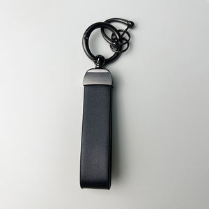 LLavero de coche simple de moda de gama alta personalizable colgante llavero de cuero llavero de coche de cuero de Metal - Product Image 3