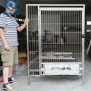 กรงสุนัขกลางแจ้งขนาดใหญ่พิเศษพร้อมถาดพลาสติกสำหรับสุนัขขึ้นเครื่อง<span class=keywords><strong>10X10</strong></span>ทำจากสแตนเลสสำหรับงานหนัก - Product Image 3