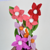 Bunga Buatan dari Wol Felt Buatan Tangan Warna Pink 30cm Ramah Lingkungan Bergaya untuk Pernikahan Hari Valentine Dekorasi Rumah Luar Ruangan Hadiah
