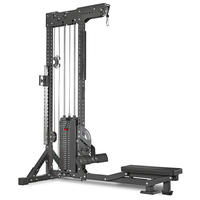 Máquina de remo y pulldown de espalda baja, de metal, comercial, con pila de pesas, equipo de fitness para entrenamiento muscular