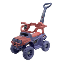 Voiture à pousser pour enfants, trotteur bébé, poussette jouet avec poignée à propulsion par les pieds, barre de sécurité, en plastique, pour enfants de 2 à 4 ans