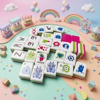 Tuiles de Mahjong en Acrylique Haut de Gamme à Quatre Couches Heart Storm, Personnalisables pour Collection et Diverses Occasions de Divertissement