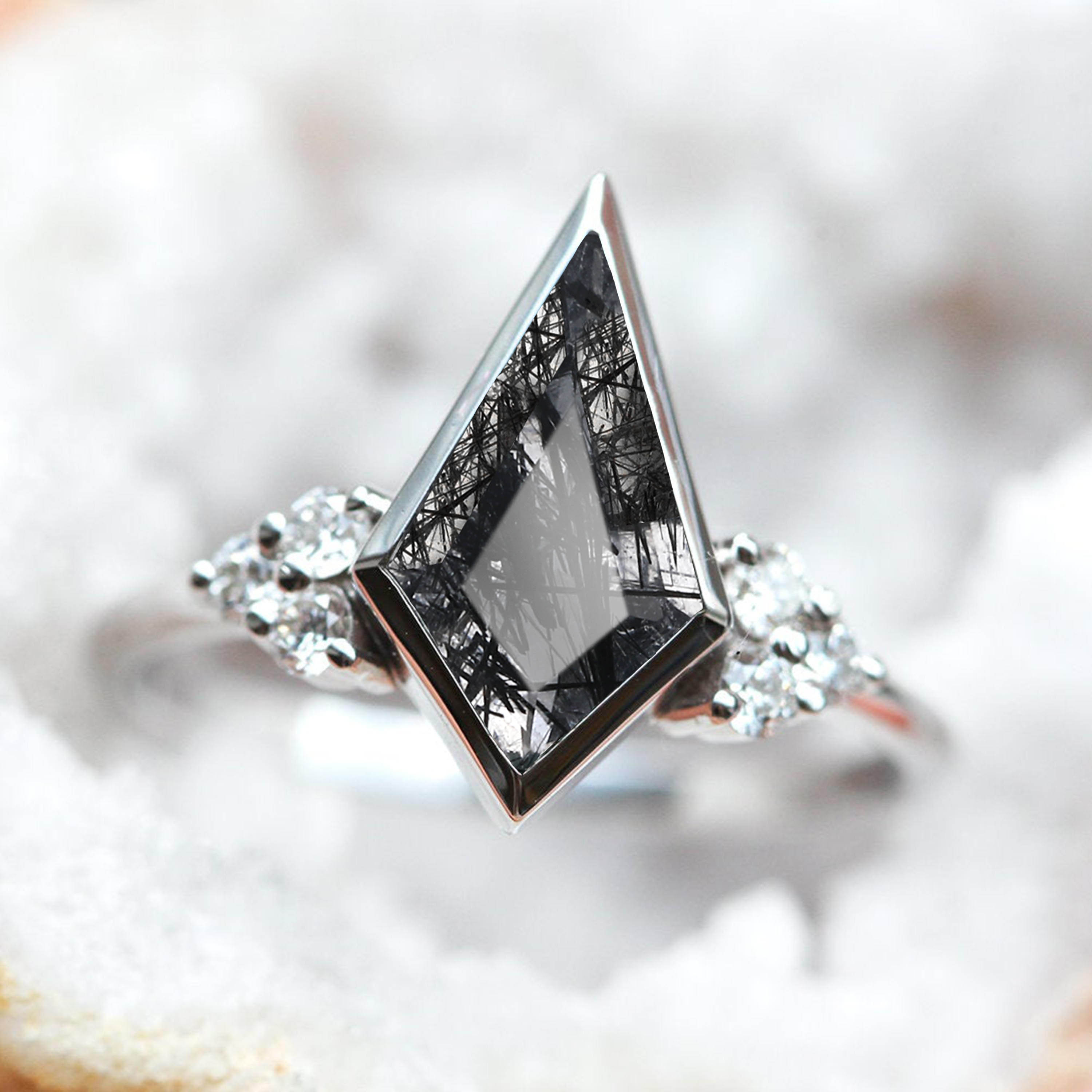 Black Rutilated -Rose gold