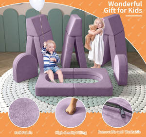 Canapé en mousse modulaire au design moderne pour enfants et adultes, intérieur et extérieur, cabane <span class=keywords><strong>de</strong></span> jeu pour les tout-petits et les bébés - Product Image 5
