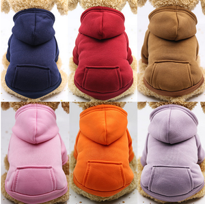 Sweat à capuche d'hiver pour <span class=keywords><strong>chien</strong></span> avec poches sweat chaud pour animaux de compagnie vêtements doux pour <span class=keywords><strong>chien</strong></span> pour <span class=keywords><strong>petit</strong></span> chat <span class=keywords><strong>chien</strong></span> chiot vente en gros - Product Image 6