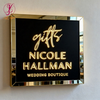 Enseigne Murale Intérieure 3D de Luxe en Lettres Canal, Logo Personnalisé pour Mariage, Panneau Publicitaire Extérieur pour Entreprise