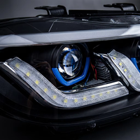 Ensemble de phares LED complets 12V avec yeux de démon bleus DRL, mise à niveau de phare avant pour BMW Série 3 E90 2005-2012