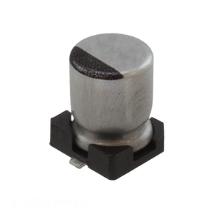ตัวแทนจำหน่ายอย่างเป็นทางการ ตัวเก็บประจุแบบอลูมิเนียม 47UF 20% 6.3V SMD แบบติดตั้งบนพื้นผิว 6.3SEV47M4X5.5 47 ยูเอฟ - Product Image 1