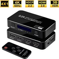 Hardrock Factory HD 4-poorts metalen switch voor WS-C-0401H4 afstandsbediening HDR10 HDCP2.2 4K60Hz Private Mold Home Theater Gaming