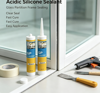 Adhésif scellant acétique général Zhanhe à excellente extension pour bande de moulage de verre intérieure pour la décoration intérieure