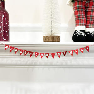 <span class=keywords><strong>Guirnalda</strong></span> de Letras Navideñas Miniatura para Decoración Interior/Exterior, Pancarta, Banderín, <span class=keywords><strong>Tela</strong></span> Ecológica y Duradera para Colgar - Product Image 1