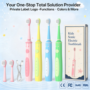 <span class=keywords><strong>Brosse</strong></span> à dents électrique sonique pour enfants, poils doux, étanche IPX8, minuterie 2 minutes, charge rapide Type C, nettoyage en profondeur, soin des gencives - Product Image 1