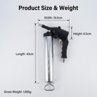 Pistola de Grasa Neumática Profesional de Alta Presión, Herramienta Lubricadora Manual 2 en 1 para Automóviles, Camiones y Maquinaria