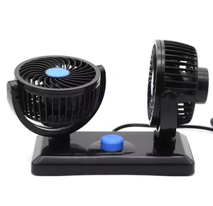 Ventilador Duplo USB 24V <span class=keywords><strong>12V</strong></span> para Caminhão, Ventilador Elétrico para Carro com Botão Independente, Grande Fluxo de Ar, Ajustável em 360 Graus - Product Image 2