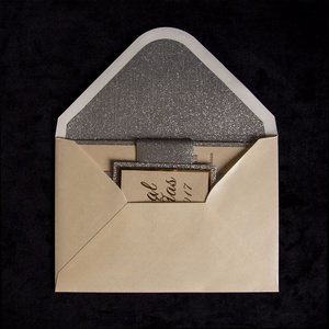 Invitations de <span class=keywords><strong>mariage</strong></span> élégantes personnalisées avec paillettes argentées, avec enveloppe doublée, cartes d'invitation d'anniversaire, cartes RSVP - Product Image 3