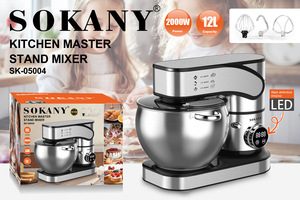 NOUVEAU Mélangeur <span class=keywords><strong>professionnel</strong></span> pour gâteaux Pain 2000W 12L Planetary Aid <span class=keywords><strong>Robot</strong></span> de <span class=keywords><strong>cuisine</strong></span> Mélangeur sur socle pour pâte avec bol en acier inoxydable - Product Image 2