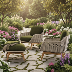 Ensemble <span class=keywords><strong>de</strong></span> canapés <span class=keywords><strong>de</strong></span> jardin modernes et élégants pour cour et <span class=keywords><strong>balcon</strong></span> - Product Image 2