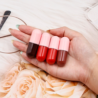 Gloss à lèvres en capsule avec logo personnalisé, rouge à lèvres velours mignon, mini rouge à lèvres, huile à lèvres marque privée