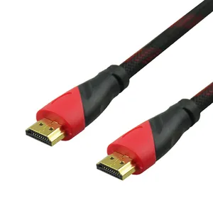 SIPU High-Speed Coaxial HDMI Cable with Gold-Plated Connection Offers 1080P 4K Resolution in Red Black White Mesh Design