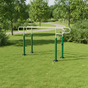 Barres parallèles en acier galvanisé pour entraînement en plein air, équipement de fitness écologique pour adultes - Product Image 1