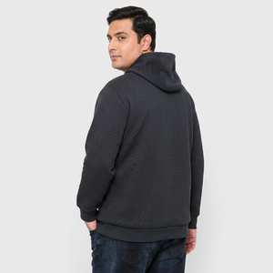 Sweat à capuche noir pour homme, mélange coton-polyester de haute qualité, impression personnalisée, broderie, design unique, vente en gros OEM pour l'hiver - Product Image 1