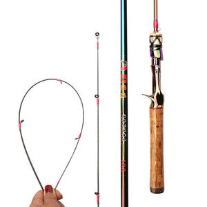 <span class=keywords><strong>Ensemble</strong></span> de canne à pêche en eau douce et moulinet offshore pas cher, avec poignée rotative, canne à truite en carbone - Product Image 4