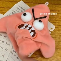 Drôle Patrick Star Glitter Peluche Poupée Mignon Super Doux En Peluche Pendentif Jouet pour Soulagement Du Stress Jouets pour Enfants
