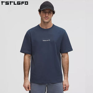 เสื้อยืดผ้าถักแบบยั่งยืน พิมพ์ลายโลโก้ด้วยความร้อน แบบยูนิเซ็กซ์ ทรงปกติ ไหล่ตก 280 250  ลายตัวอักษร - Product Image 4