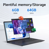 15.6 pollici Ultra-sottile Notebook Business Laptop 256GB disco rigido Intel WiFi leggero per le imprese