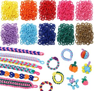 Kit de tricot circulaire avec boucles <span class=keywords><strong>élastique</strong></span>s <span class=keywords><strong>pour</strong></span> enfants, boucles en tissu <span class=keywords><strong>pour</strong></span> <span class=keywords><strong>bracelet</strong></span> DIY et jouet de tissage éléphant, cadeau d'anniversaire <span class=keywords><strong>pour</strong></span> enfants - Product Image 6