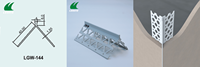 Profilé d'angle en PVC pour la protection des angles de bâtiment, pour le plâtre et le stuc, profilés en plastique pour les coins extérieurs des cloisons sèches