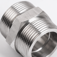 Conector Hexagonal de Titanio Gr5 CNC Personalizado con Doble Rosca Externa NPT/BSP, Conexión de Tubería Roscada Macho para Oleoductos, Gasoductos y Tuberías Químicas
