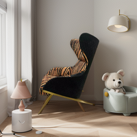 Fauteuil en tissu de style loisirs moderne chaise en cuir en bois massif pour salon maison bureau salle à manger hôtel entrepôt