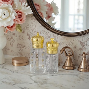 Logo personnalisé Bouteilles en verre de style Dubaï 3ml 6ml 12ml Bouteille vide de <span class=keywords><strong>parfum</strong></span> d'huile essentielle avec bâton en verre et bouchon en métal - Product Image 2