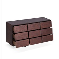 Buffet Rétro Moderne en Bois de Frêne Naturel avec Portes à Texture en Relief, Meuble de Rangement de Luxe pour Salon