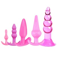 Ensemble de soins corporels pour femmes avec jouet d'insertion postérieure en silicone