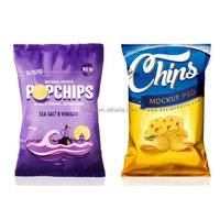 Pochettes d'oreiller à fermeture arrière laminée imprimées sur mesure: sacs en plastique de qualité alimentaire pour pop-corn et croustilles
