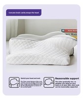 Oreiller papillon moderne antistatique en mousse à mémoire de forme, housse en fibre de bambou écologique lavable, design ergonomique, anti-ronflement, sommeil profond