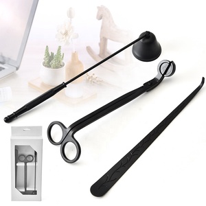 Ensemble de luxe avec logo personnalisé pour éteindre les bougies avec mèche en acier inoxydable outil de coupe pour bougies fines et accessoires - Product Image 5