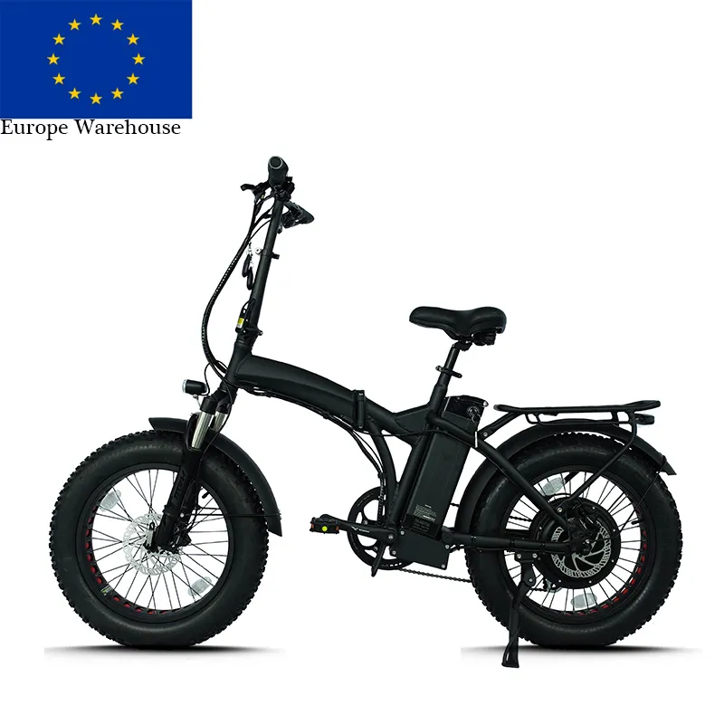 Zusammen klappbares E-Bike 20 Zoll Hoch leistung 1000W 48V Fett reifen Elektro fahrrad EU-Lager