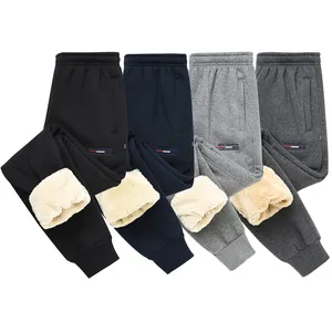 Men's Winter Pants Outside Warm Joggers Thicken Men Sweatpants Heavyweight Streetwear Fleece Trousers Men Pant