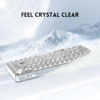 Teclado Mecánico Transparente ATTACK SHARK K75 al por Mayor, RGB Personalizable, Gasket, QMK/VIA, Switch Lineal, Cable En Espiral, TKL