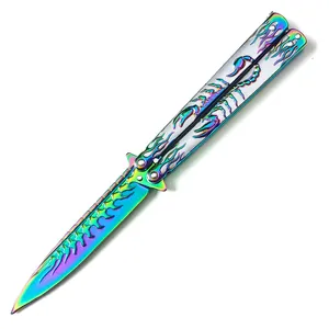 Portable Butterfly Training Knife Foldable CSGO Balisong Trainer