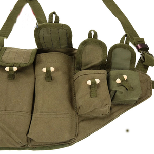 DFTV302  OD Green Hunting Combat Magazine Ammo Pouches Tactical Chest Rig Vest - Product Image 6