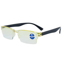 Nouveau Zoom Intelligent petit jaune Anti lumière bleue presbytie lunettes confortables PC lunettes sans monture une puissance lunettes de lecture