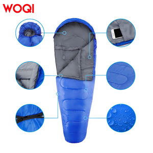 WOQI Momie Sac de couchage de style enveloppe à efficacité thermique Premium Soft to Touch Large <span class=keywords><strong>Footbox</strong></span> pour l'hiver et l'été - Product Image 5
